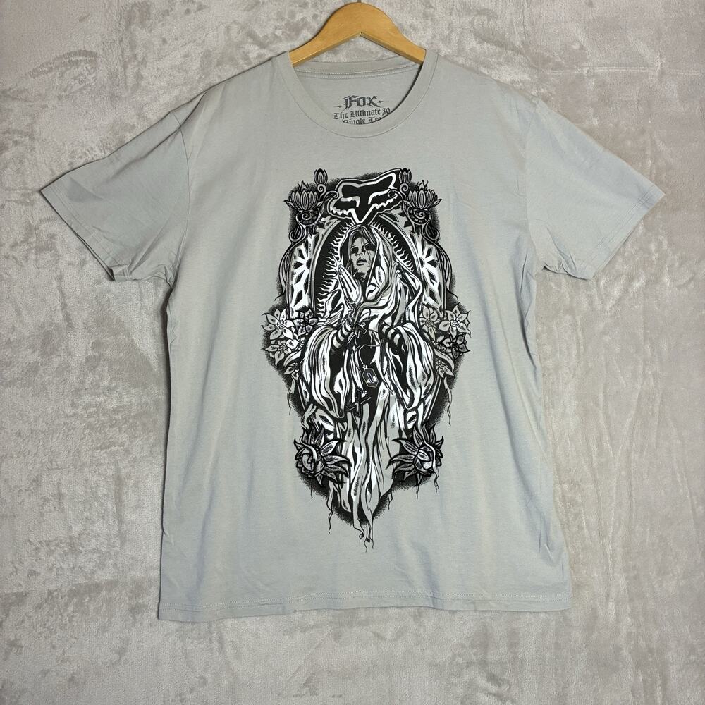 Fox Racing The Ultimate 30 Single Tee T-Shirt Miss Mary Praying Grey Size L
